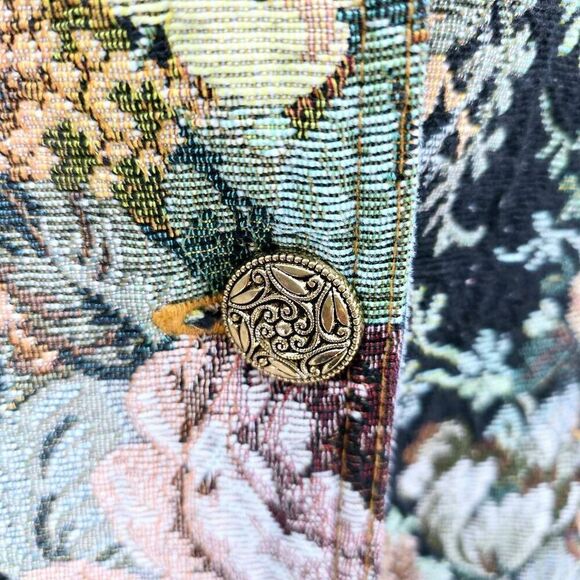 Vintage Denim Couch Duster Jacket Cardigan L - Picture 4 of 7